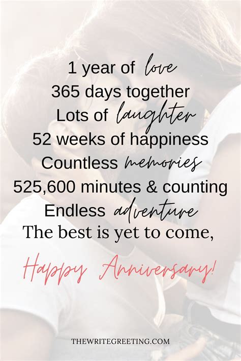 one year dating anniversary message
